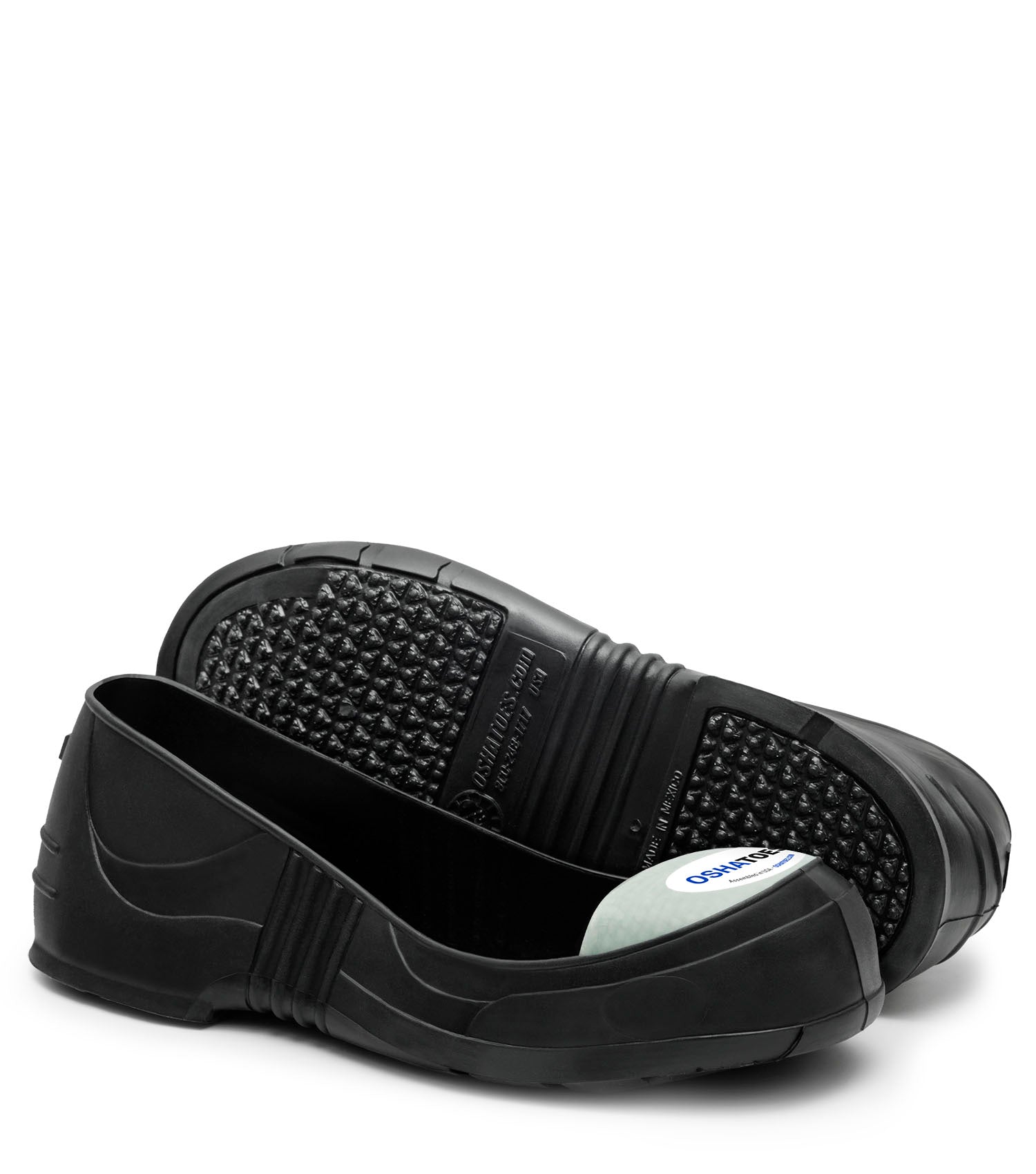 Black Plastic Toe Cap Safety Shoes OSH005 (RCOM), COMPOSITE Toe