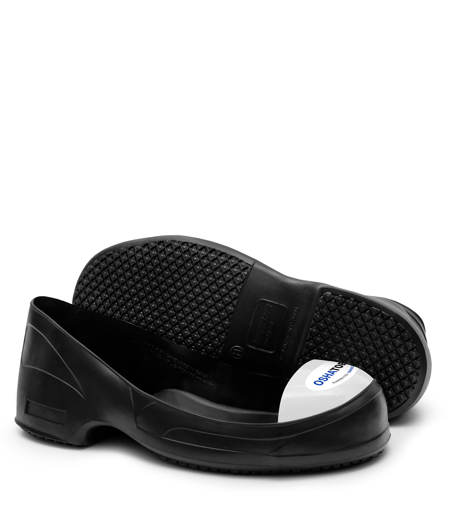 OSH002 (ARC), STEEL toe Cap Chemical Resistant Natural RUBBER Safety Overshoes (Color Coded by Size)