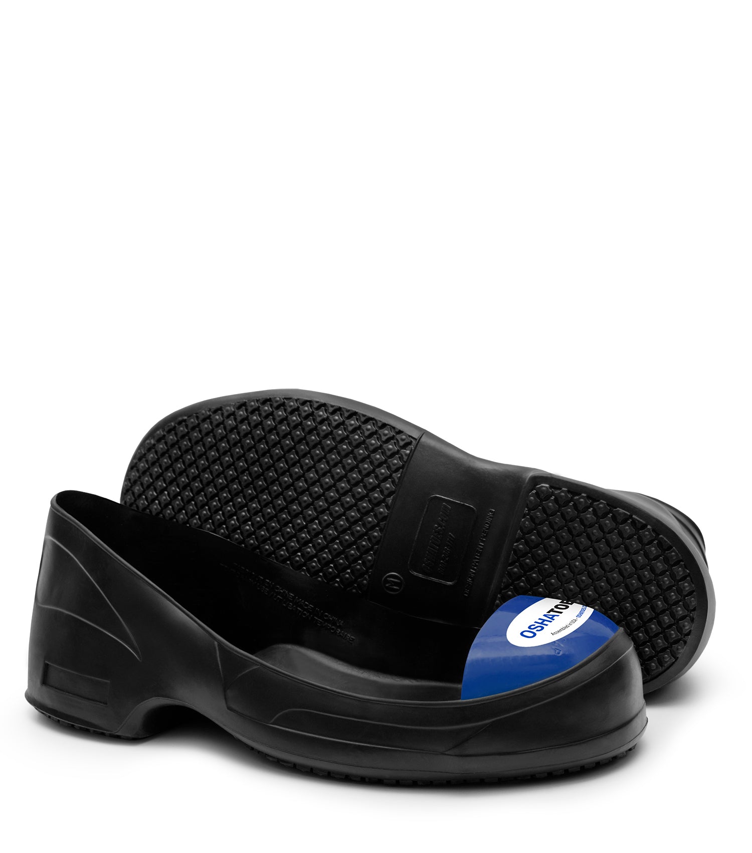 OSH002 (ARC), STEEL toe Cap Chemical Resistant Natural RUBBER Safety Overshoes (Color Coded by Size)