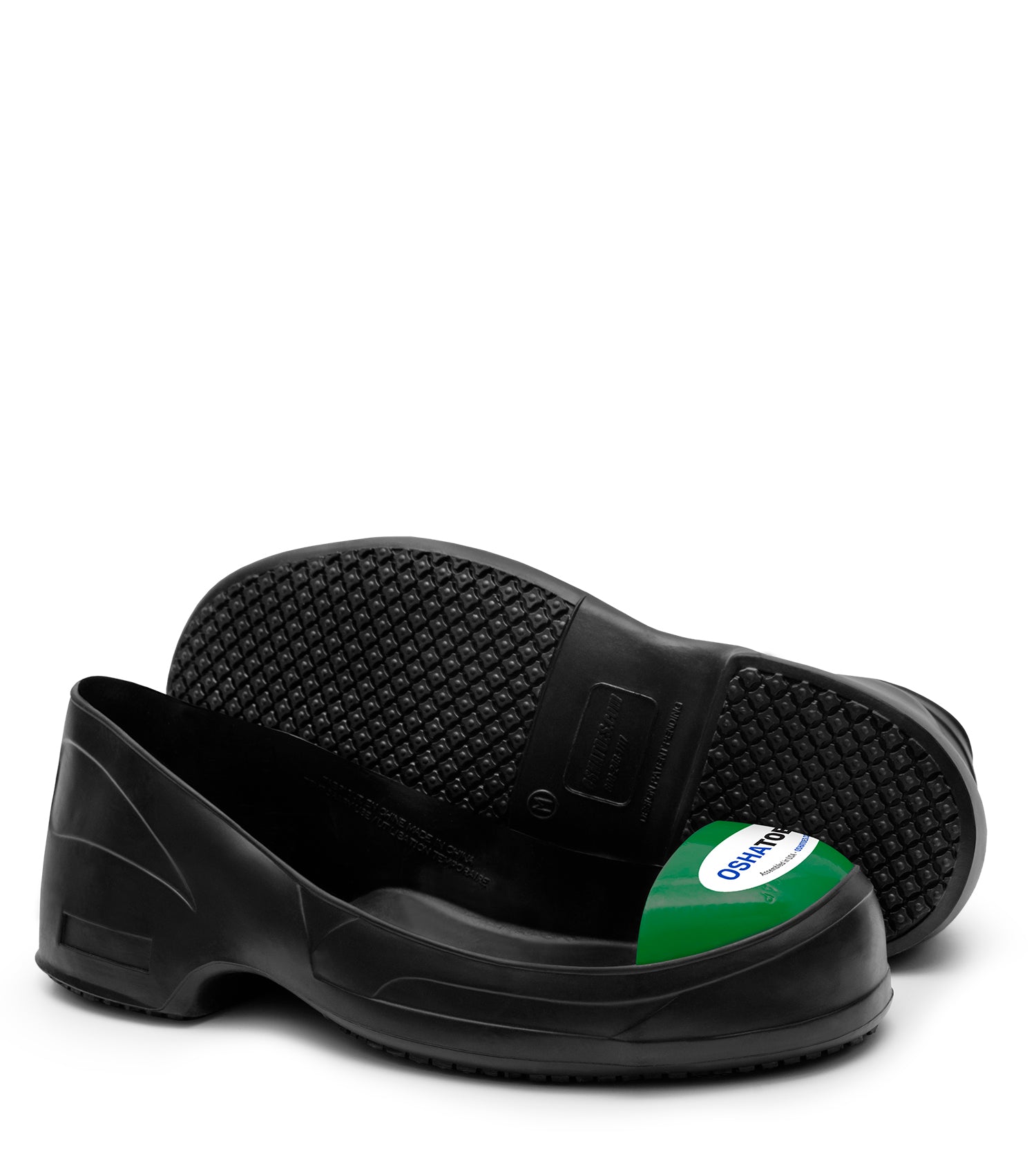 OSH002 (ARC), STEEL toe Cap Chemical Resistant Natural RUBBER Safety Overshoes (Color Coded by Size)