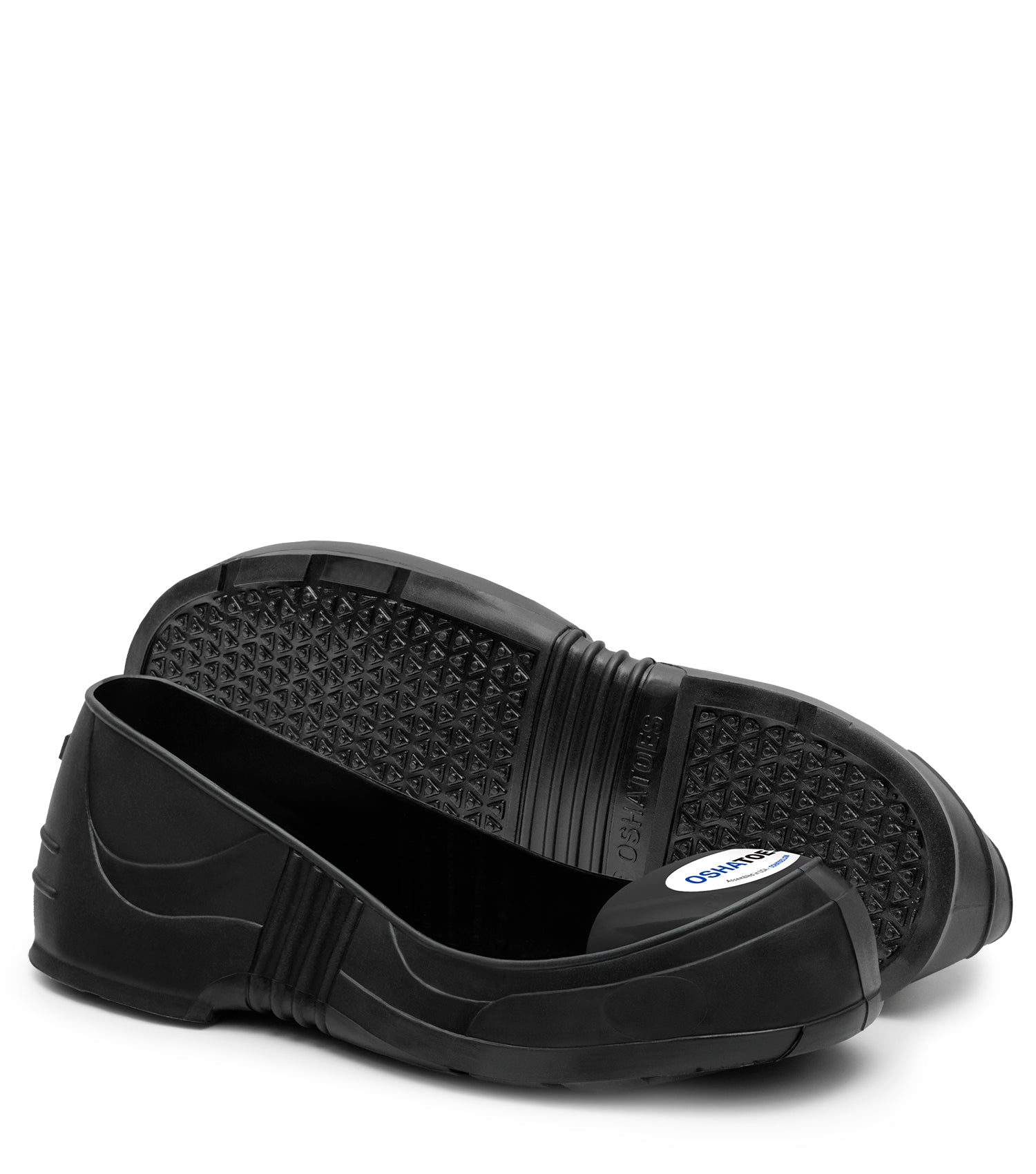 OSH003 (PJET), STEEL Toe Cap PVC Safety Overshoes (Jet Black)