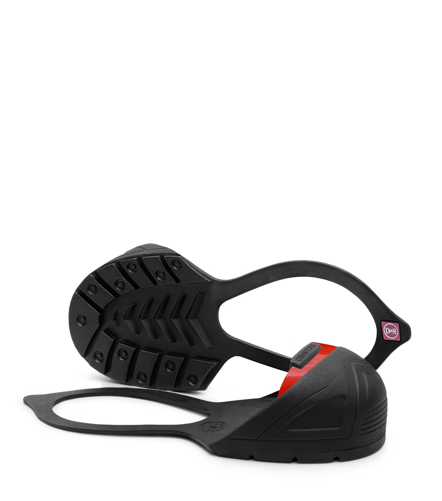 OSH1162-11, STEEL Toe Cap Natural RUBBER Slip-On with Back Strap Safety Overshoes (Color Coded by Size)