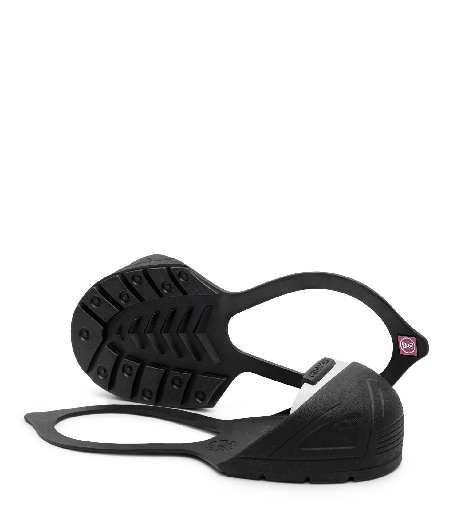 OSH1162-11, STEEL Toe Cap Natural RUBBER Slip-On with Back Strap Safety Overshoes (Color Coded by Size)